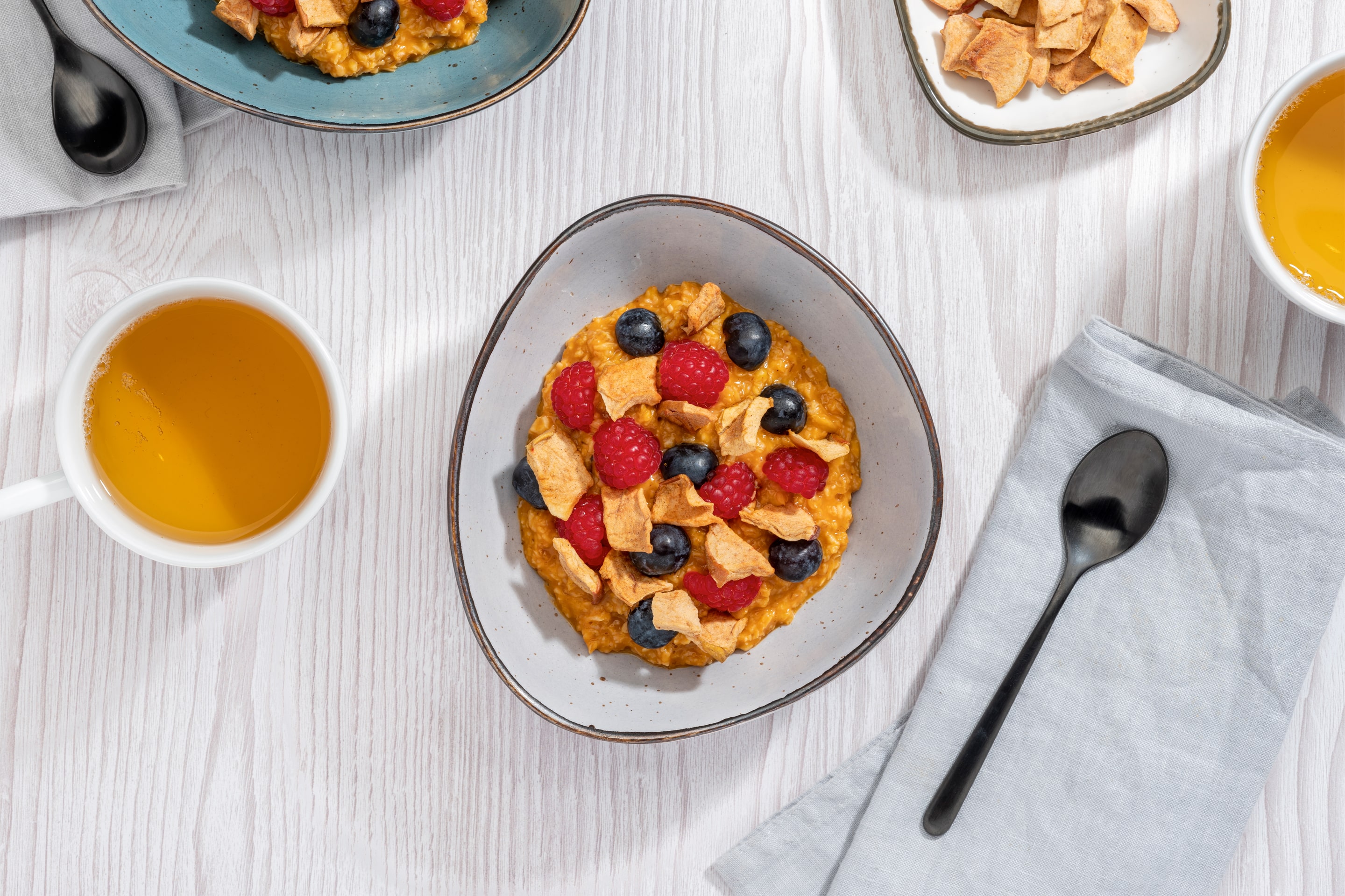Granola Porridge Mit Apfel Vanille Chips Min