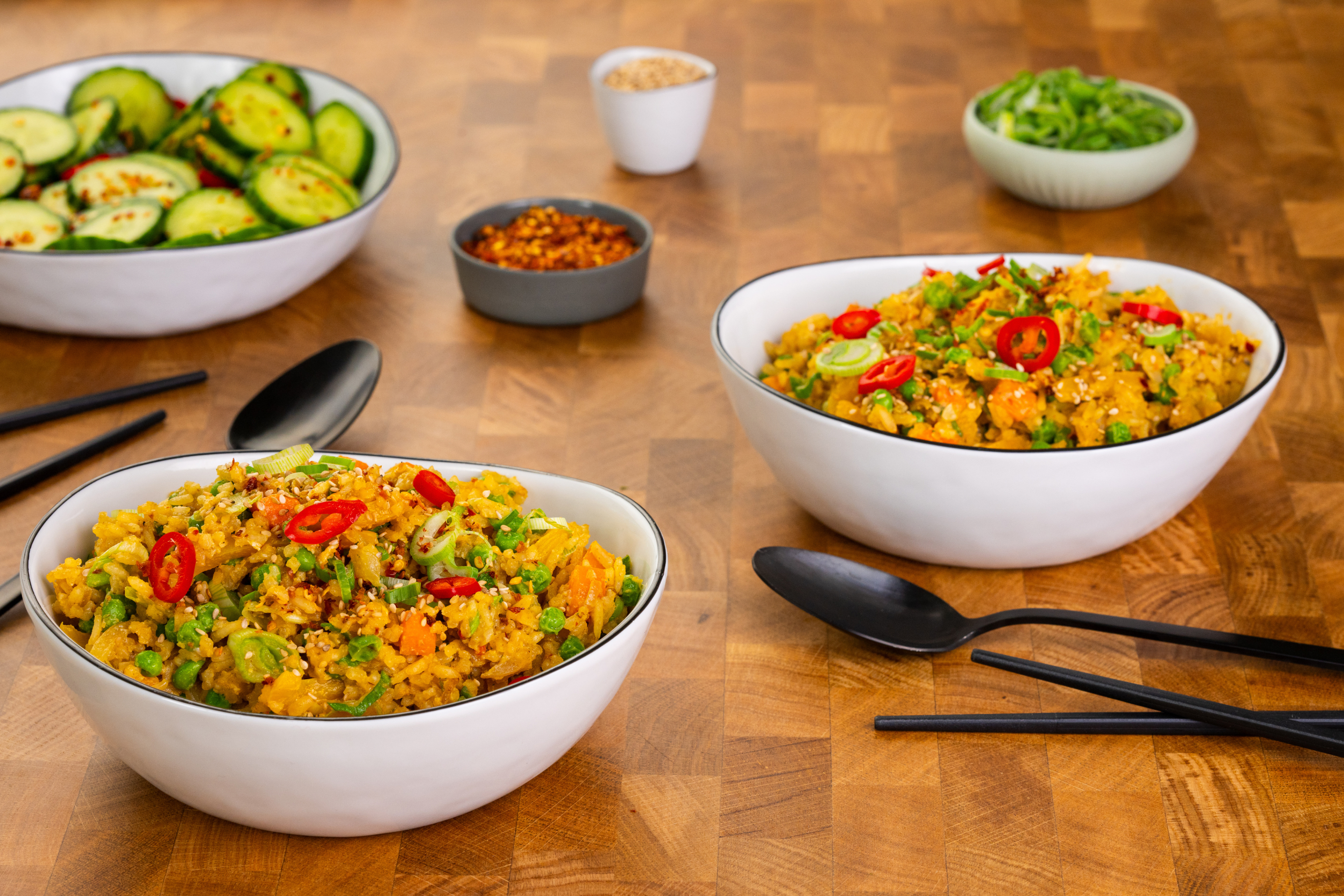 Fried Rice Mit Buntem Gemüse