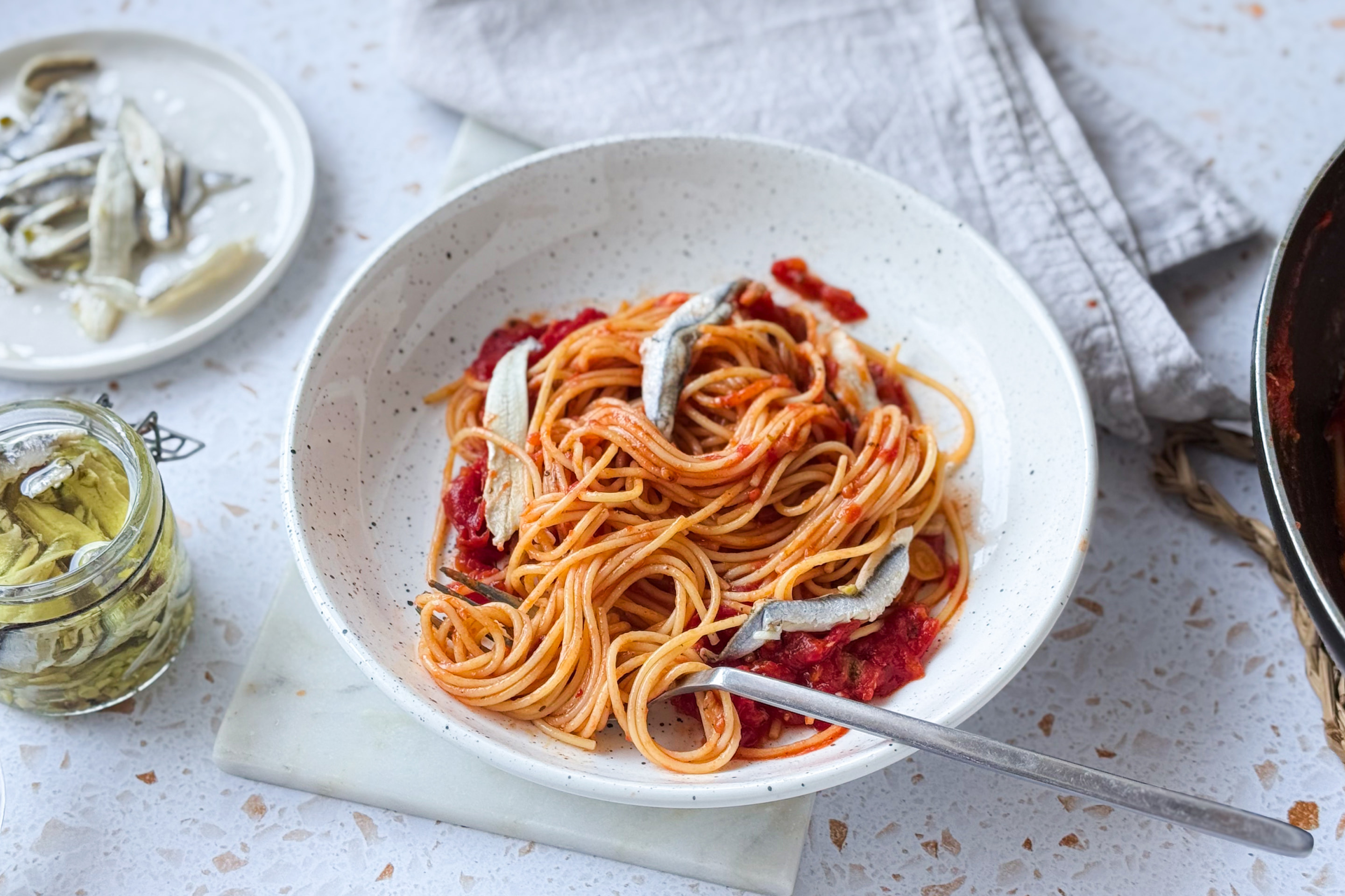 Spaghetti Anchovies Compressed